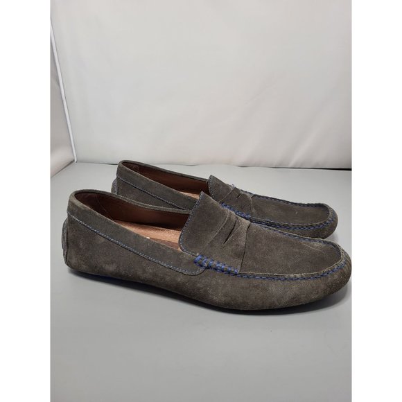 Donald J. Pliner Other - Donald J. Pliner Gray Blue Suede Driving Loafers Size 10